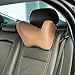 Slypnos 3D Car Neck Support Travel Pillow Ergonomic Contoured Memory Foam Neck Cushion Neck Pillow for Airplanes Bus Train Passenger Seat Office Chair Headrest, Adjustable Strap Washable Cover, Brown