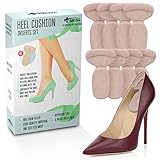 Premium Heel Cushion Pads 8 PCS - Self-Adhesive Shoe Insoles - Soft Gel Shoe Inserts - Blister and Callus Prevention and Protection Heel Pain Relief for Men and Women