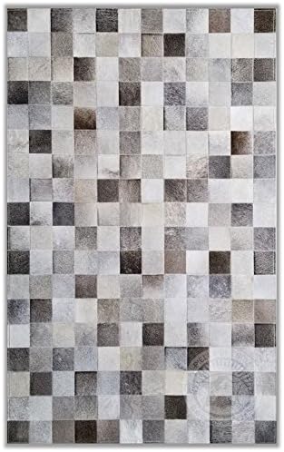 Sunshine Cowhides Tapis Peau De Vache Patchwork Gris De