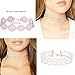 Tpocean 14 PCS Double Layer Lace Velvet Choker Set Necklace Leather Pink Floral Choker for Women Girls Teens Party Choker Jewelry Set Gifts