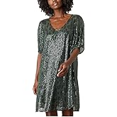 Velvet by Graham & Spencer Women's Karah Bell Sleeve Sequin Midi Dress