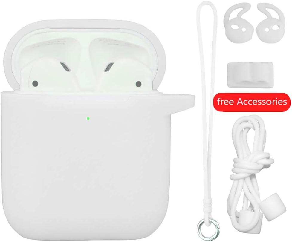 FindaGift Compatible AirPods Case Cover ，Soft Silicone Full Protective Shell Skin for Airpod 1/10， (Earphone is NOT included