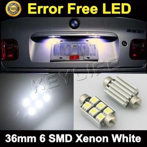 BARGAIN!!! 2pcs 6-SMD 5050 LED Error Free BMW License Plate Light Xenon White DE3425 6418 in