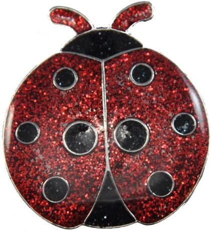Navika Ladybug Glitzy Ball Marker with Hat Clip