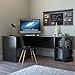 Ryan Rove Kristen Corner L-Shaped Computer Desk in Black