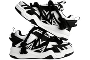 DIKERMOON Men's Trendy Stylish Sneakers, Comfortable Wear-Resistant Skateboard Shoes for All Seasons, Street Style Footwear