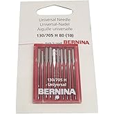 HONEYSEW Pack of 10 for Bernina Universal Sewing Machine Needles 0025077107(130/705H 80(10pcs))
