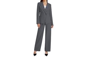 Casly Lamiit 2 Piece Outfits for Women Business Casual Single Button Blazer Jacket and Wide Leg Pants Matching Suit Sets