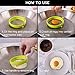 Zenware Set of 4 Non Stick Silicone Egg Ring Pancake Molds - Green