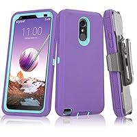 LG Stylo 4 Case, [Heavy Duty] Full-Body Resistant Rugged Shockproof Holster Belt Clip Cover with Built-in Screen Protector Kickstand for LG Stylo 4 / Stylo 4 Plus/LG Stylus 4 / LG Q Stylus (Purple)