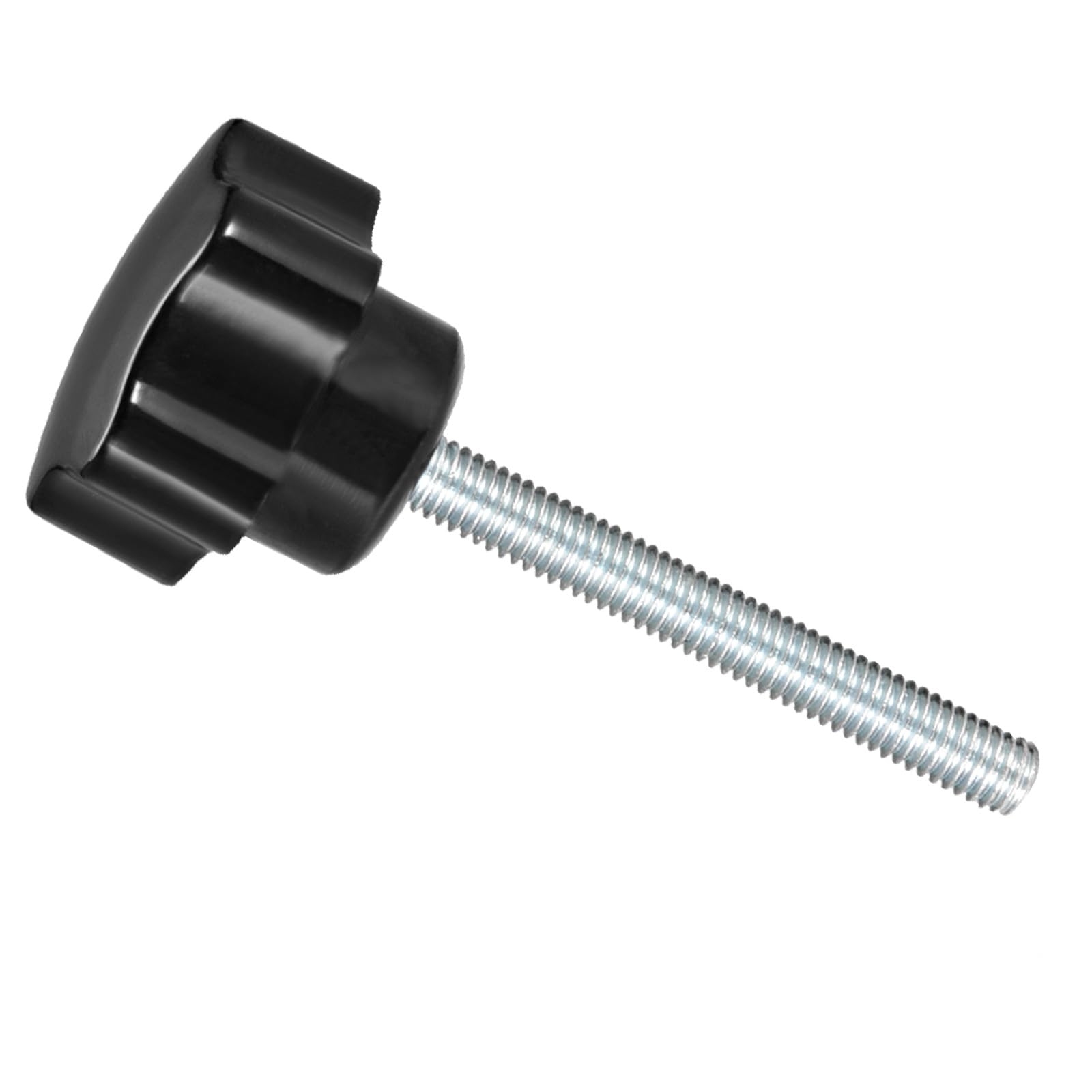 CoCud Star Clamping Knobs, M6 x 50mm Male Thread 47.5mm Head, Plastic Thumb Screw Grip Hand Knobs Threaded Bolt Black - (Applications: for Lathe Machinery), 1-Piece