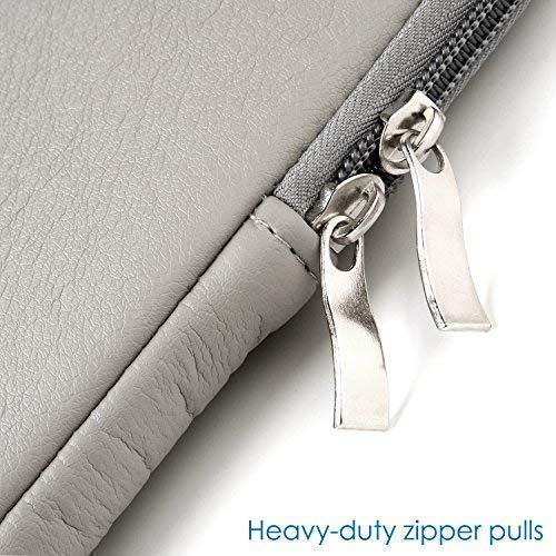 CCPK 13 inch Laptop Sleeve 13" Case Cover PU Leather Bag Compatible for Apple MacBook Air 13.3-inch Sleeves Compatible with Pro Retina Surface Dell Samsung Sony HP Notebook 12.9 inch iPad, Gray