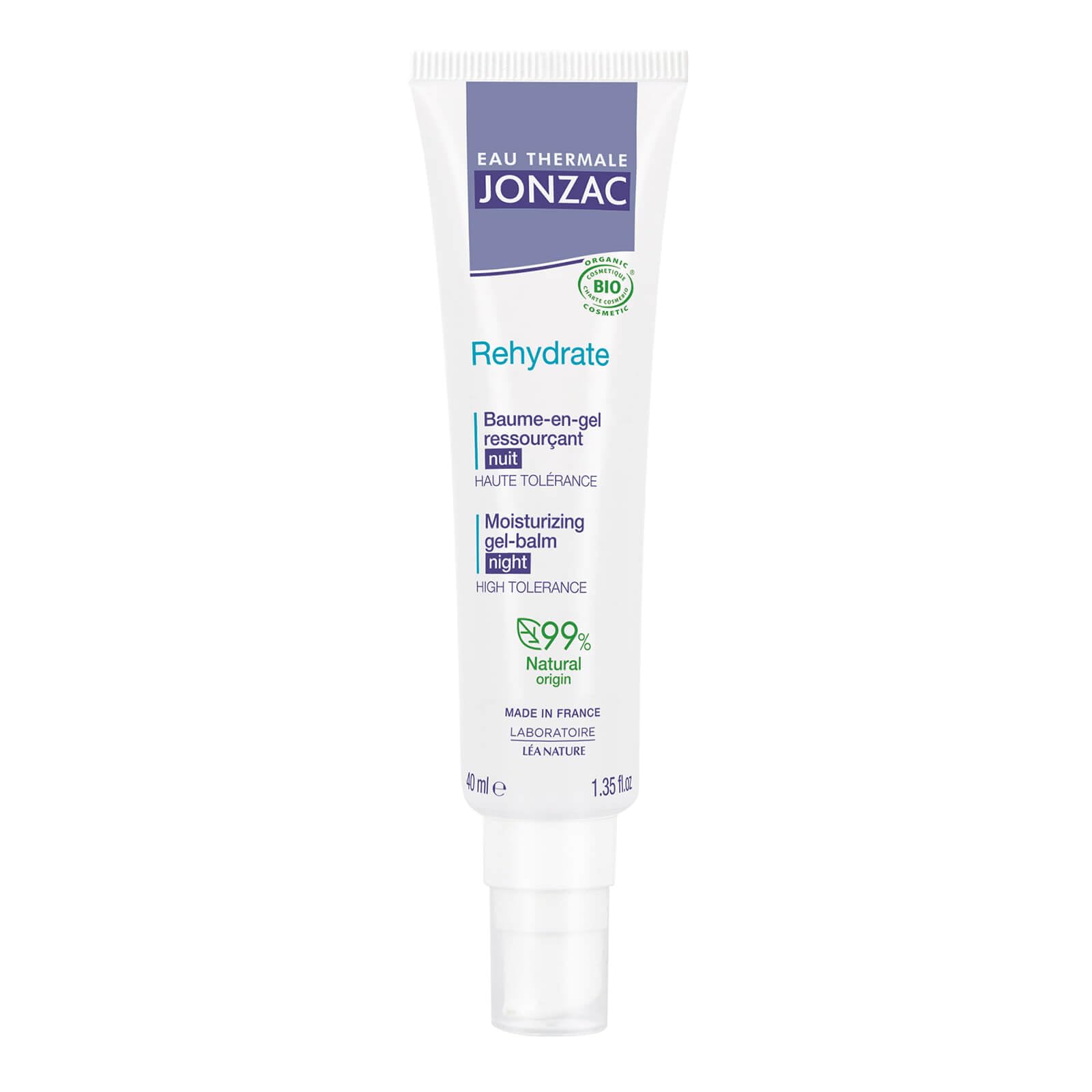Eau Thermale Jonzac Organic Cosmetic Rehydrate H20 Booster Night Gel-Balm, 40 ml