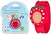 Essencell Waterproof Deet Free Natural Anti-Mosquito Repellent Cartoon Slap Bracelet with 2 Refills - Red Strawberry