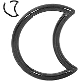365 Sleepers Titanium Implant Grade 16G Moon Septum Jewelry Hinged Segment Ring Body Piercing Hoop Lip Rings Helix Cartilage Rook Sleeper Earrings 8mm – 10mm