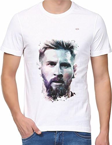 Style Eva - Lionel Messi Printed T-Shirts Collections for Men and Women, Code 253 - Round Neck with Half Sleeves