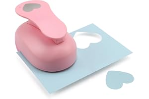 HAUSTGO 3 Inch Heart Punch, Heart Shaped Hole Punch for Weddings, Scrapbooking, Card Making, Junk Journaling and Homemade Confetti