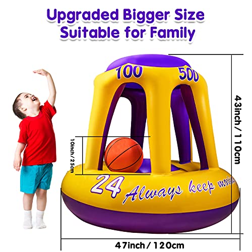 Pool Basketball Hoop, Extra Large Basketball Hoop with Ball Included