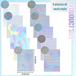 30 Sheets 10 Style Holographic Sticky Paper