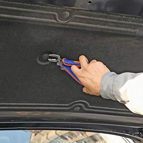 WISEPRO Multifunctional Diagonal Side Cutting Pliers Car Trim Panel Clip Cutter Puller Fastener Rivets Remover,Multipurpose Cutting Pliers Great for Automotive Interior Plastic Clip Removal