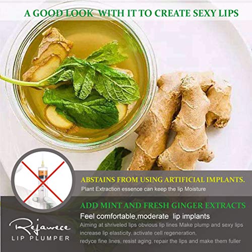 Lip Plumper Gloss by Rejawece - Lip Plumping Balm Plumper Device Lipstick Treatment - Clear Lip Plump Gloss - Enhancer for Fuller & Hydrated Lips | Give Volume, Moisturize (Light)