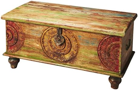 Offex Transitional Rectangular Wood Trunk Coffee Table