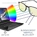 Blue Light Blocking Glasses Women & Men | Anti Eyestrain Headache Blue Light Glasses Gaming Computer Glasses | Yellow Tinted Lenses with Blue Anti Reflective Coating + Cleaning Cloth & Case (Blue)