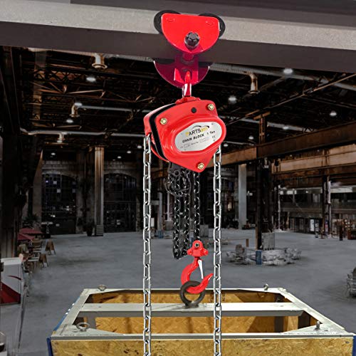 Partsam 2200LBS Capacity 10FT Lifting Manual Chain Block Hoist Come Along 1 TON Heavy Duty Hooks Commercial Grade Steel - Image 7