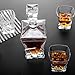 KANARS Iceberg Scotch Glasses set of 4, Premium Classy Lead Free Crystal Old Fashioned Cocktail Cool Rocks Whiskey Glass Short Tumbler for Bourbon Tasting, Irish Whisky, Brandy