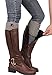 AnVei-Nao Womens Stretch Knitted Button Boot Leg Cuffs Leg Warmers Topper Socks Grey