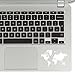 StickAny Palm Series Detailed Earth Sticker for MacBook Pro, Chromebook, and Laptops (White)