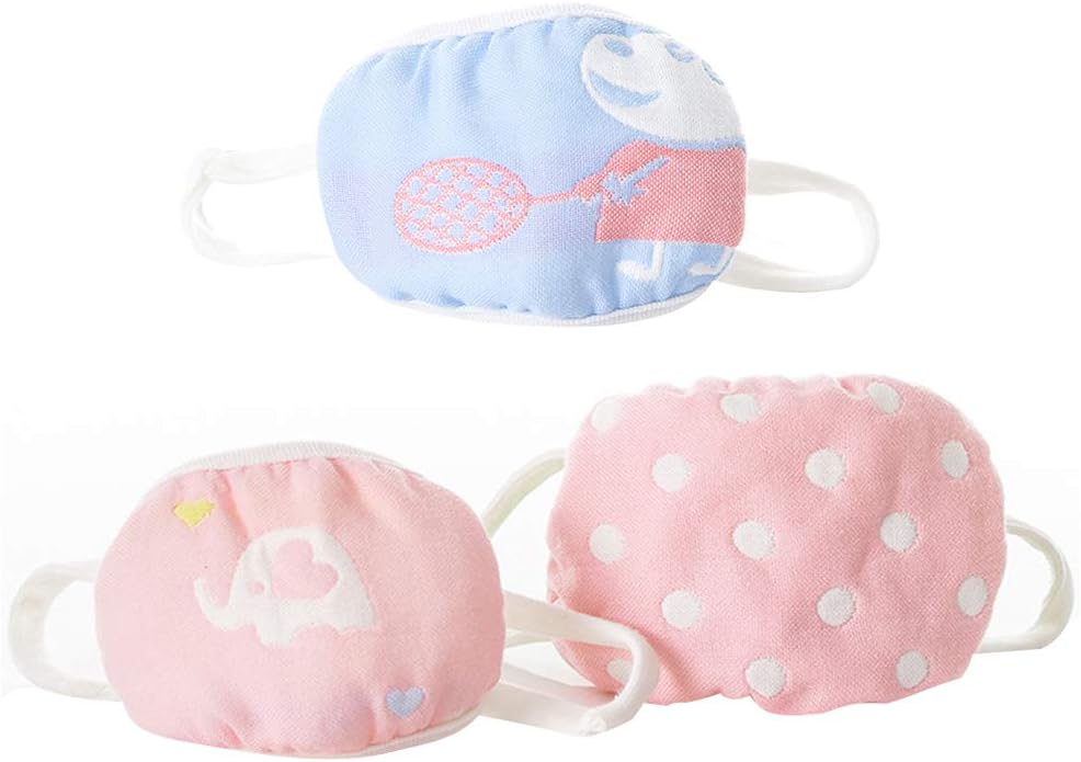 GUANGSHAN 3Pcs Kids Baby Cotton Gauze Mouth-Muffle