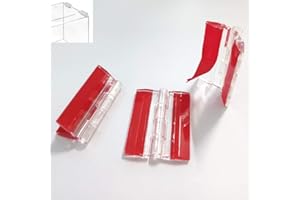KAFENDA 3-Pack Transparent Plastic Acrylic 45mm/1.77in Continuous Piano Hinge（Self-Adhesive）, Suitable for DIY Transparent Box, Display Stand etc.