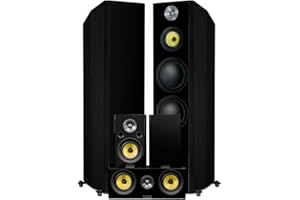 Fluance Signature HiFi Surround Sound Home Theater 5.0 Channel Speaker System Including 3-Way Floorstanding Towers, Center Ch