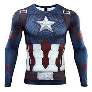 Superhero Compression Shirt Fitness Running clothing Gym Cycling T-Shirt Tight Tops Baselayer
