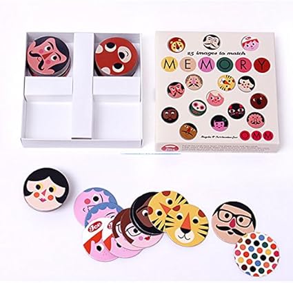 Amazon 可愛いイラストでにぎやかに 神経衰弱ゲーム Omm Design メモリーゲーム ラウンド 家具の里 生活雑貨