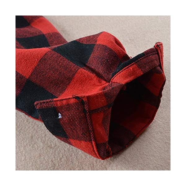 Toddler Big Boys Girls Mens Womens Plaid Flannel Long Sleeve T-Shirt Family Matching Tops - Image 7