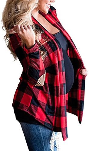 Kaoccy Women's Floral Soft Long Sleeves Open Front Fall Thin Coat