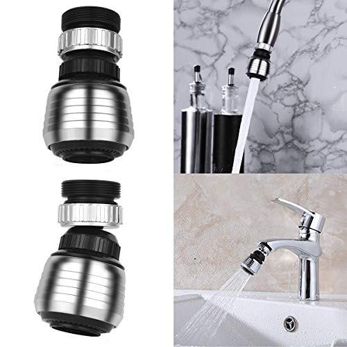 2PCS 360 Degree Rotate Kitchen Faucet Deluxe Internal Thread Nozzle Filter Adapter Water Saving Bubbler Connector Swivel Tap Aerator Diffuser Kitchen Accessories