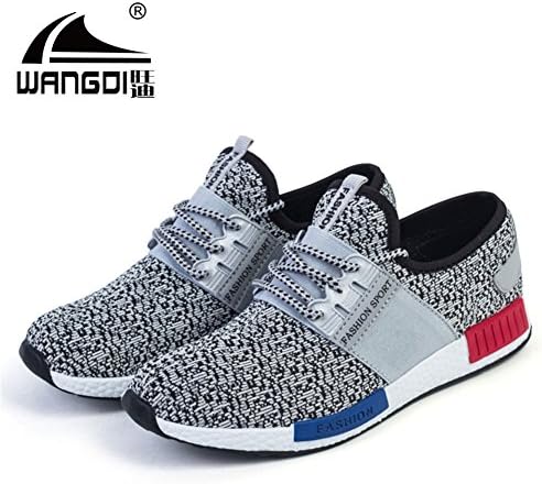 WalkWalk Men Ruber Screen Cloth Breathable Summer Running Leisure Shoes(7.0 US,Gray)