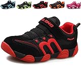 DADAWEN Girl's Boy's Mesh Light Weight Velcro Strap Running Shoes Sneakers (Toddler/Little Kid/Big Kid)
