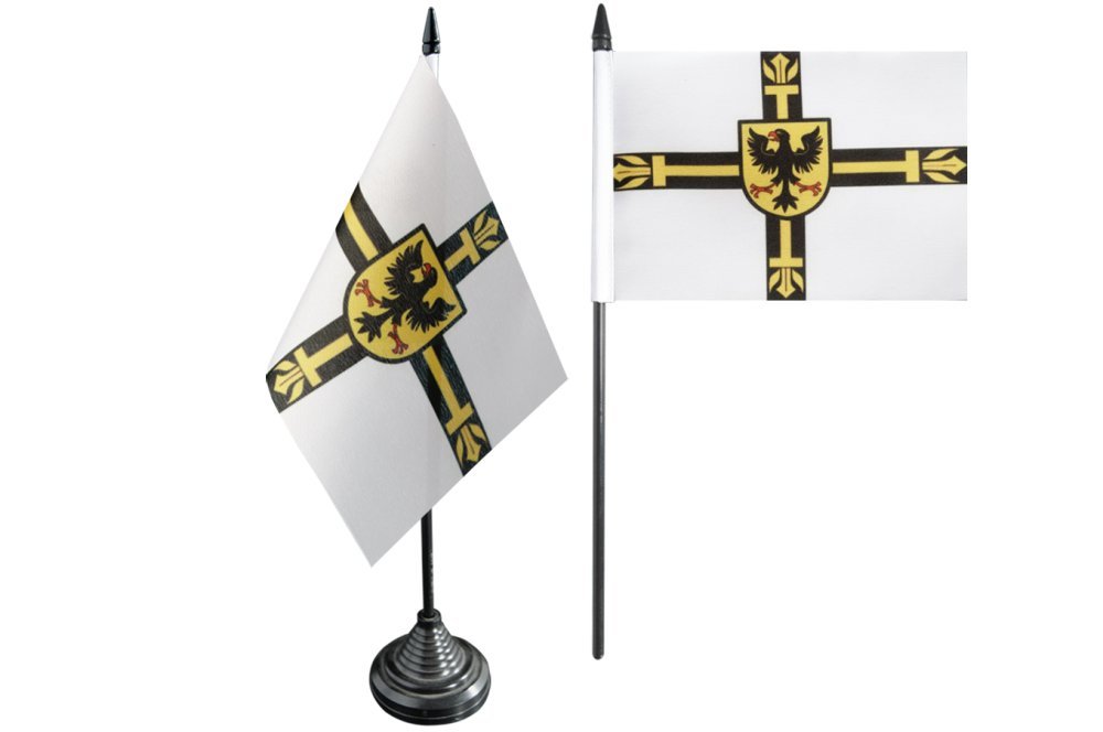 Tischflagge Deutschland Hamburg - 32cm Holz Sockel Mit Gratis Aufkleber