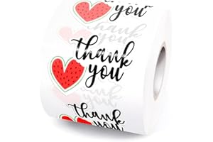 WUZYOU Cute Watermelon Thank You Fruit Stickers, Small Watermelon Sticker for Party Favors Envelope Seals & Gift Bags, Watermelon Fruit Thank You Sticker for Small Business Packaging 500 PCS