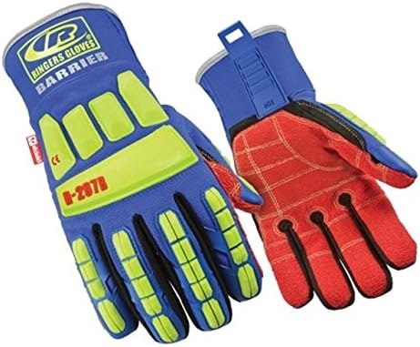 Impact Gloves, 3XL, Hi-Vis Green/Blue, PR
