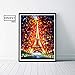 ONEST 2 Packs DIY 5D Diamond Painting Set Full Drill Diamond Painting Wall Stickers for Living Room (Eiffel Tower)