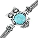 Stunning Owl Tibet Synthetic-Turquoise Cuff Bracelet Owl Vintage Jewelry