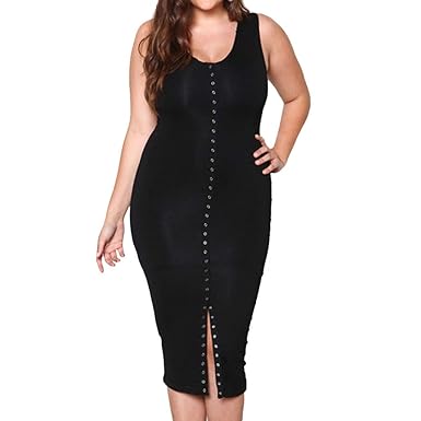 plus size bodycon tank dress