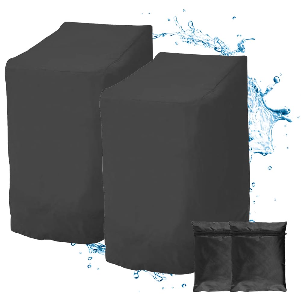 2PCS Waterproof, Oxford Fabric Outdoor Stacking Chair Covers - Anti-UV, Windproof