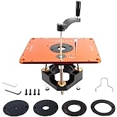 O'SKOOL Router Lift Systems for 3-1/2" Diameter Motors, 9-1/4'' x 11-3/4'' Plate 5-Piece Insert Ring Kit