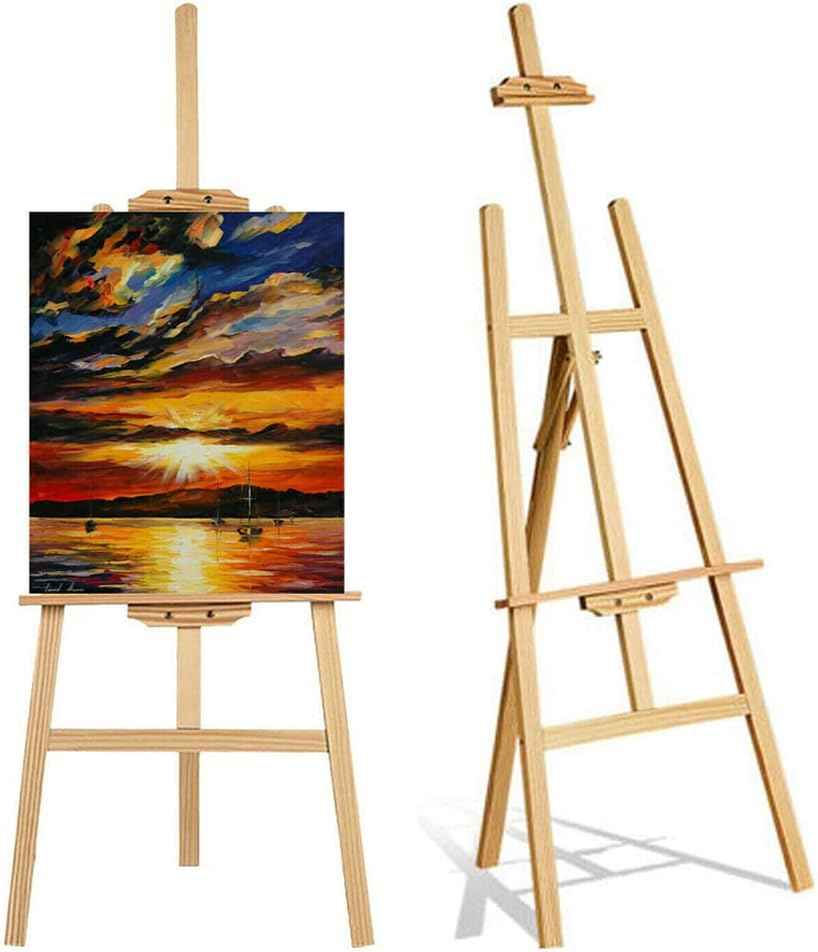 BRIEFNESS Wooden Easel Stand 150cm 59in Adjustable Tripod Canvas Holder